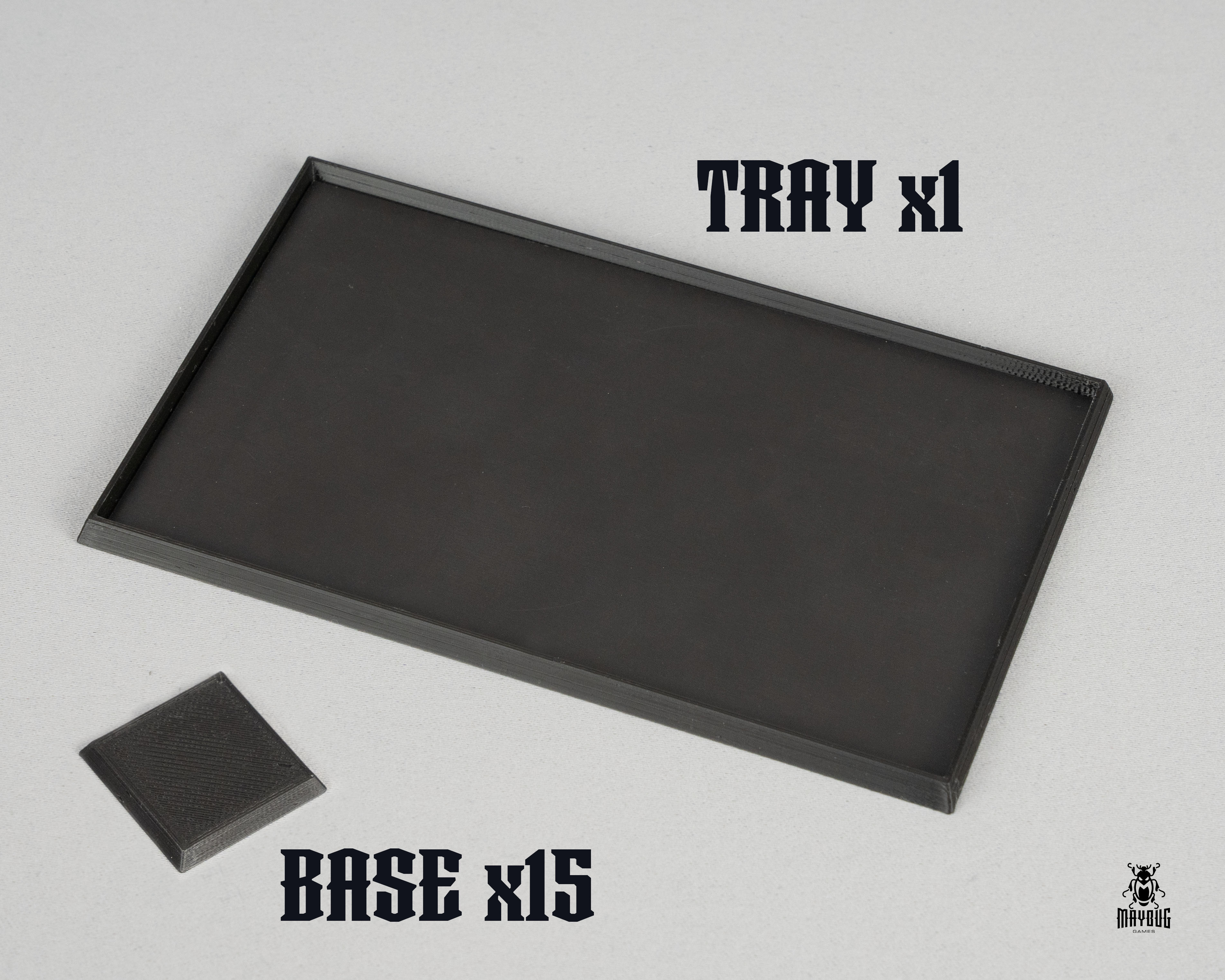 Magnetized tray with 15 bases 25x25mm