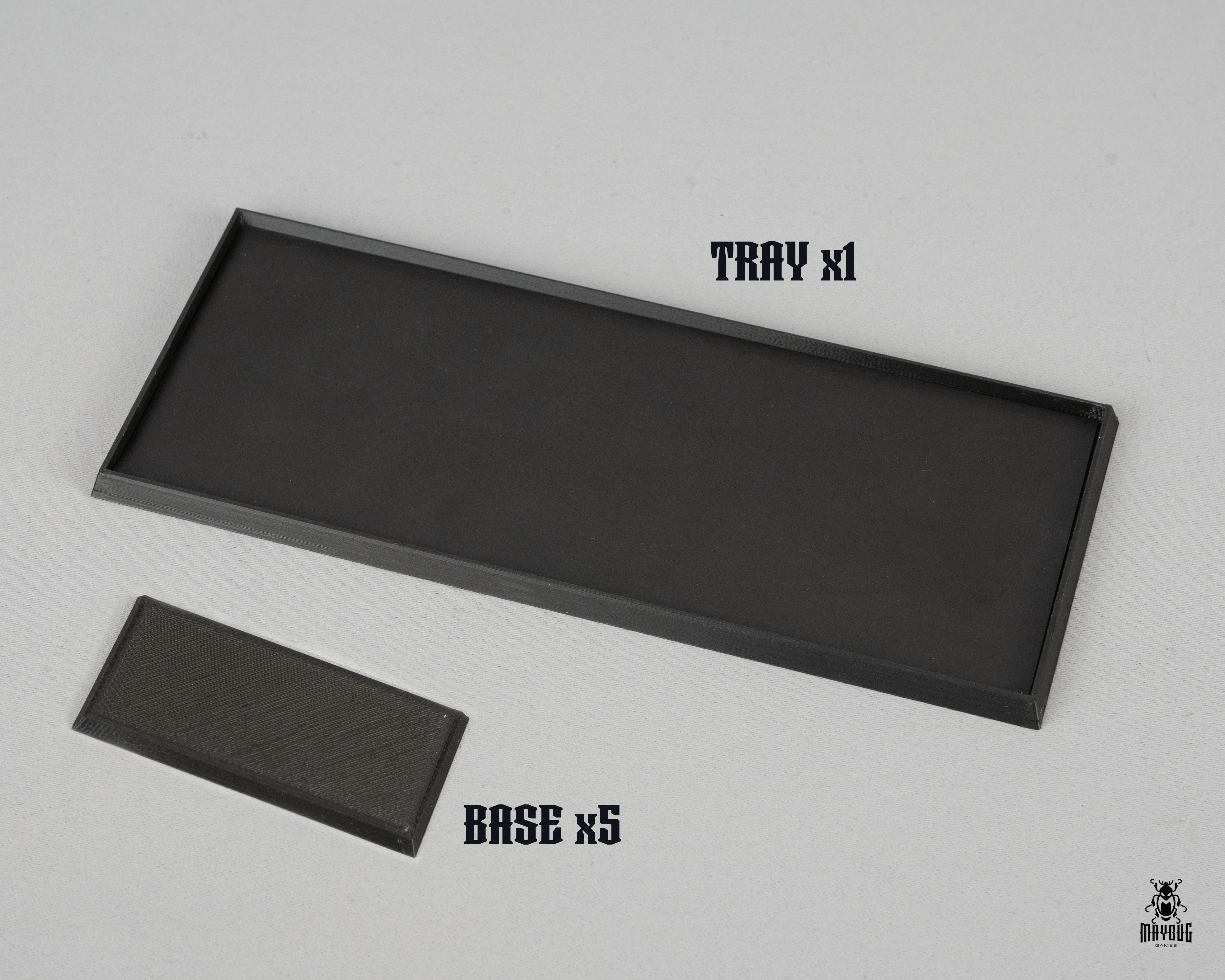 Magnetized tray with 5 bases 30x60mm