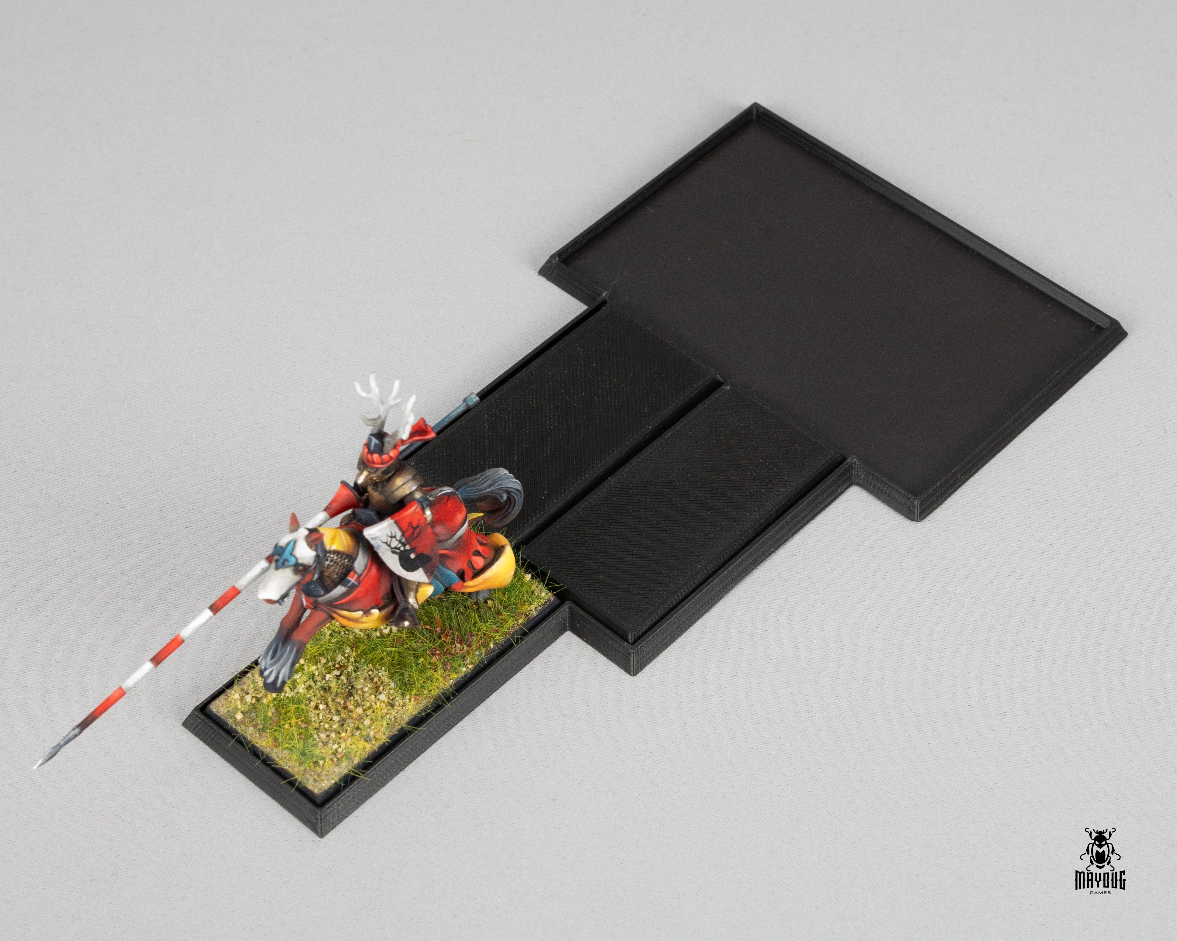 Magnetized lance tray with 6 bases 30x60mm