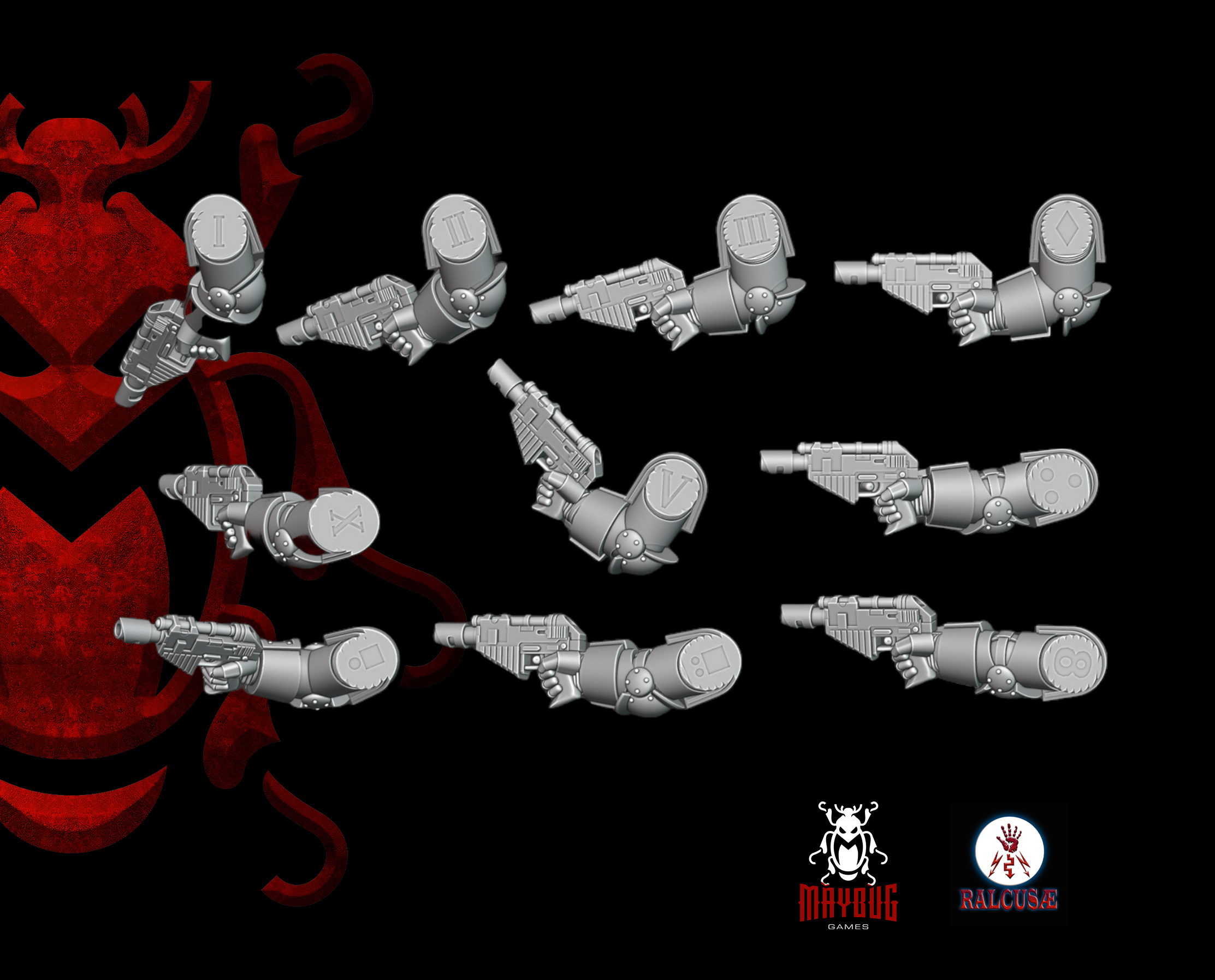 Heresy bits, M3 Lasgun Pistol Arms